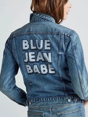 LUCKY BRAND BLUE JEAN BABE TOMBOY TRUCKER JEAN JACKET RARE! Sz. Medium